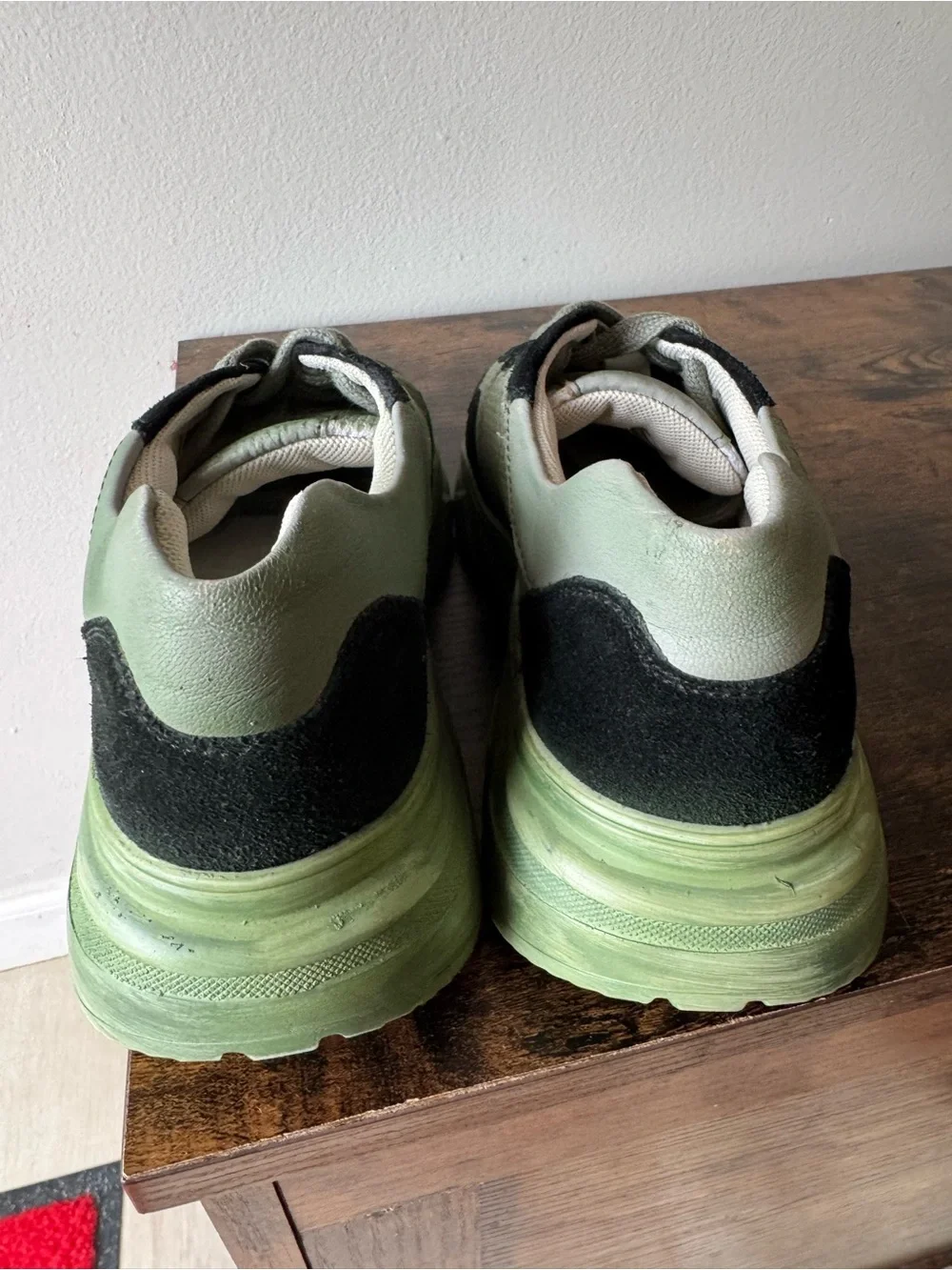 Free People Let’s Wander Washed Sneaker Olive Green EU 36 US 5.5/6